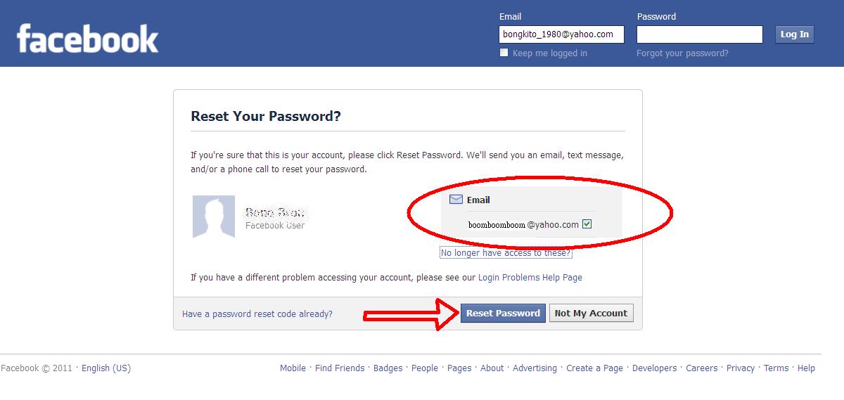 Facebook com forgot my password